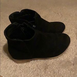 Black suede boots